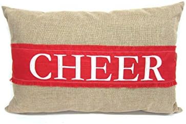 Holiday Cheer 15In X 22In Bolster Pillow (Monogram Cheer Band ~ Removable) New Years, Party, Wine & more
