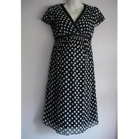 Black Polka Dot suriAjuni Maternity Dress - UK Size 16