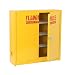 Edsal SWH24F Powder Coated 18 Gauge Welded Steel Flammable Liquids Safety Wall Cabinet with 3 Levels, 24 Gallon Capacity, 44" Height x 43" Width x 12" Depth, Yellow