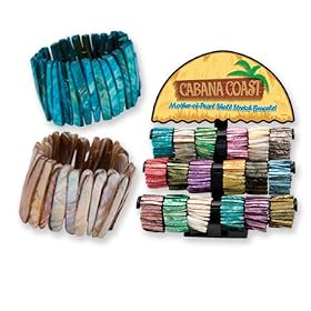 Mother of Pearl Shell Wide Stretch Bracelets