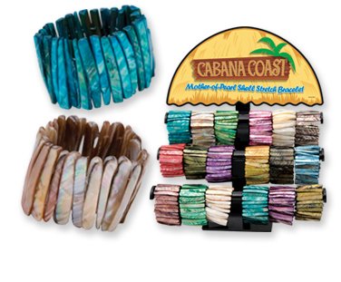 Click here to buy Mother of Pearl Shell Wide Stretch Bracelets.