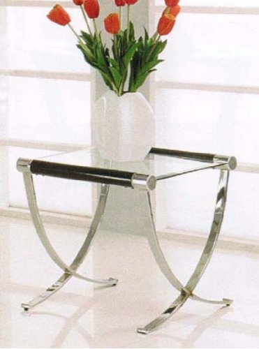 End Table with Cross Chrome Finish