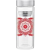 Mehndi Double Wall Glass Tumbler