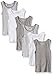 Burt's Bees Baby Boys' Toddler Set of 6 Organic Multi Muscle Tanks, 6-7