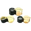 3 10x Loupe Jewelers Gem Grading Gold Plated