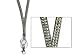 Clear Rhinestone Crystal Lanyard ID Badge Key Card Holder