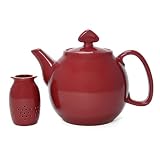Chantal 1-1 2-Quart Teapot With Infuser, Glossy Apple Red by Chantal