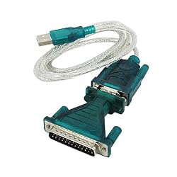USB to RS232 DB9 Serial Cable + DB25 Pin Adapter / Port Adapter Converter for GPS, PDA, PC, Modem