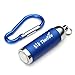 ThorFire LED Keychain Flashlight Mini Pocket EDC Light Torch Tail Click Switch Zoom Adjustable Focus Battery Included, Blue KL01