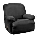 Sure Fit Stretch Leather Slipcover - Ebony (Recliner)