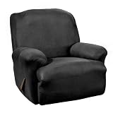 Sure Fit Stretch Leather Slipcover - Ebony