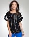 Rolled Sleeve Tie Dye Sweat Shirt - BLACK/WHITE (L)