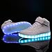 CIOR Kids Boy and Girl's High Top LED Sneakers Light Up Flashing Shoes(Toddler/Little Kid/Big Kid),105,02,34