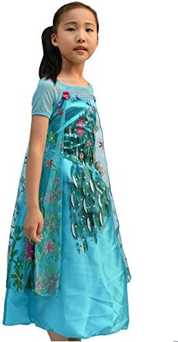 MOONSTAR® New 2015 Disguise Snow Queen Elsa Dress Costume for Girls 2-9 Years (110)