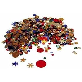 85G SEQUINS IN ASSORTED COLOURS SHAPES AND SIZES M6