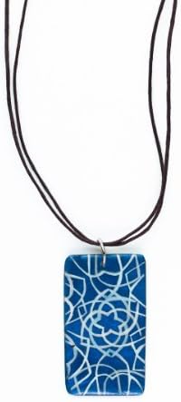 Fair Trade Capiz Necklace or Earrings - Handmade From Sustainable Shell (Midnight Bloom Necklace)