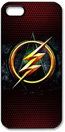 Flash Superhero Logo Pattern Silicone Rubber Non-slip Protective Cover Case Skin For Apple iPhone 5 5S