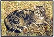 Gray Striped Tabby Cat Doormat Feline Kitten Rug Mat