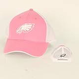 Philadelphia Eagles 2-Tone Pink & White Mesh Back Trucker Style Adjustable Baseball Hat