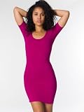 American Apparel Cotton Spandex Jersey Double U-Neck Dress