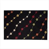 Swank Black Pop Rocks Contemporary Area Rug