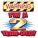 Toddler Gildan T-Shirt : Warning Im A 2 Year Old - Funny Birthday