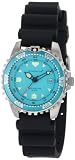 New St. Moritz Momentum M1 Women's Dive Watch (Maui) & Underwater Timer for Scuba Divers with Aquamarine Dial & Black Hyper Rubber Band