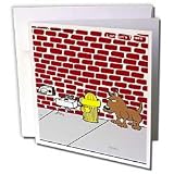 Londons Times Funny Dogs Cartoons - Canine Public Restrooms - Greeting Cards-12 Greeting Cards with envelopes