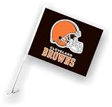 Cleveland Browns Car Flag with Wall Bracket (Set of 2)