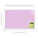 Eco-Friendly Magnetic 47.2 x 31.5 Inch Mango Wood Framed Color Dry Erase Board with Pocket & Magnets (Lavender)
