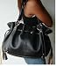 Black Large Leather Lk Hobo Tote Bag Purse Handbag New