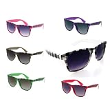Vintage Buffalo Checker Wayfarer Style Sunglasses with FREE Eyewear Holder