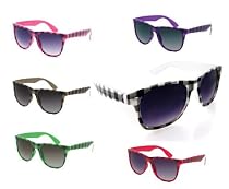 Vintage Buffalo Checker Wayfarer Style Sunglasses with FREE Eyewear Holder