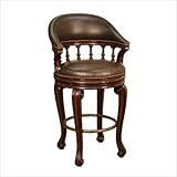 IMAGE OF Giovanni Stool in Canyon with Roma Leather