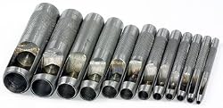 Heavy-Duty 12-Piece Hollow Punch Set for Metal, Wood, Leather, Plastic