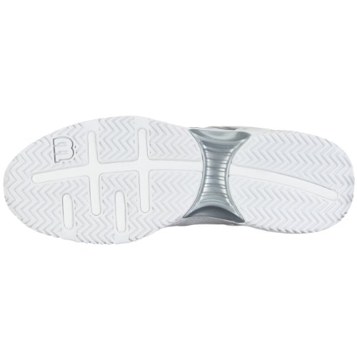 Wilson Pro Staff Fury wrs978500050, Damen Sportschuhe - Tennis, weiss, (weiß/silber), EU 38 1/3, (US 7.0), (UK 5.0)