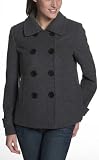Andrew Marc Women's Double Breasted Shirt Collar A-Line Coat