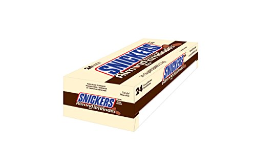 Snickers Bar with Almonds Chocolate 50g, 24-Count