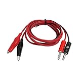 uxcell ワニクリップ　マルチメータ　メータテストリード　ケーブルプローブ バナナプラグ　1　 1M長さ