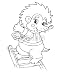 Wallmonkeys Peel and Stick Wall Decals - Illustration Hedgehog - Removable Graphic