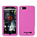 Hot Pink Silicone Rubber Gel Soft Skin Case Cover for For Motorola Droid X2 ....