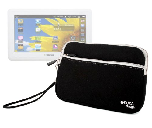 DURAGADGET Black Water Repellent Case With Front Storage Pocket For Polaroid Diamond III 9