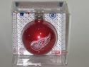 DETROIT RED WINGS (2 5/8" In Diameter) Glass Logo CHRISTMAS ORNAMENT