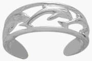 Genuine Sterling Silver Dolphin Toe Ring