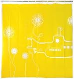 Kikkerland Yellow Submarine Shower Curtain, 72-Inch by 72-Inch