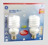 GE LIGHTING 15519 ENERGY SAVER' T3 SPIRAL FLUORESCENT BULB 26W SOFT WHITE (PACK OF 3)