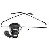 iKKEGOL ヘッドルーペメガネ式拡大鏡 LEDライト付き 時計修理に最適