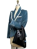 K1AL&D1 Leather look Zen Black 2007 version of Katty TESAGE tote bags, comes with Purse Insert (drawstring organizer), P-Leather (Water-proof), Hobo Style