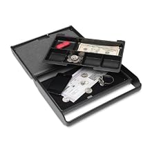 MMF Industries Steelmaster Slim Security Case with Keyed Lock, 2.38 x 8.5 x 8.5 Inches, Charcoal Grey (2217004G2)