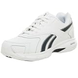  : Reebok Men's Versa Comfort Stripe Sneaker,White/Navy/Platinum,9 4E